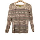 【中古】Paul+ PaulSmith(ポールスミスプラス) 長袖カットソー ライトグレー×アイボリー×マルチ(4)
