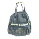 【中古】TOCCA(トッカ) リュックサック 2way 黒×ゴールド レザー