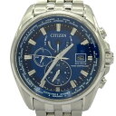 【中古】CITIZEN(シチズン) ATTESA(アテッサ) 腕時計 電波/エコドライブ/クロノグラフ ネイビー