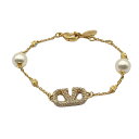 【中古】VALENTINOGARAVANI(バレンチノガラバーニ) ブレスレット ゴールド×白(4)