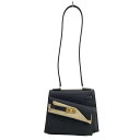 【中古】HERMES(エルメス) ケリー無秩序 20 ショルダーバッグ 外縫い/ゴールド金具 黒
