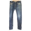 【中古】April77(エイプリルセブンティセブン) ジーンズ ペインティング加工 ダークネイビー