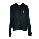 【中古】RalphLauren(ラルフローレン) ビッグポニー パーカー 長袖/ジップアップ 黒