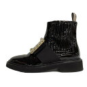 【中古】RogerVivier(ロジェヴィヴィエ) ショートブーツ ビジュー 黒×ベージュ レザー(4)