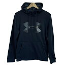 【中古】UNDER ARMOUR(アンダーアーマー) パーカー 長袖 黒×ダークグレー×グレー