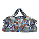 【中古】tokidokiforLESPORTSAC(トキドキフォーレスポートサック) ボストンバッグ 本体ロックなし グレー×マルチ レザー(4)