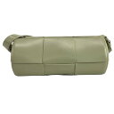 【中古】BOTTEGA VENETA(ボッテガヴェネタ) ミディアム カネット ショルダーバッグ ライトカーキ
