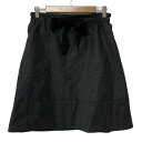 【中古】FOXEY(フォクシー) スカート ひざ丈 ダークグレー ウール、カシミヤ