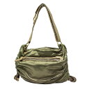 【中古】TOD'S(トッズ) ショルダーバッグ カーキ×ベージュ レザー