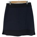 【中古】S Max Mara(マックスマーラ) スカート ひざ丈 ダークネイビー×黒