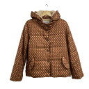 【中古】JOCOMOMOLA(ホコモモラ) コート 長袖/中綿/裏ボア/ショート丈/冬 ベージュ×レッド×マルチ(4)
