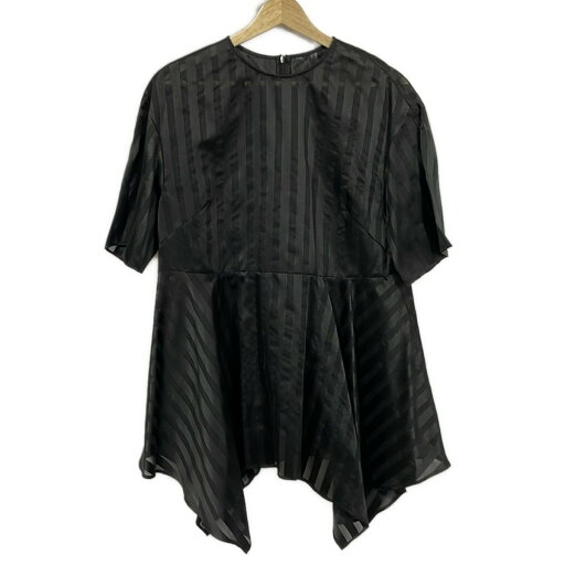 【新着】【中古】ADORE(アドーア) チュニック 半袖/ストライプ/シースルー 黒 【新着】【中古】ADORE(アドーア) チュニック 半袖/ストライプ/シースルー 黒