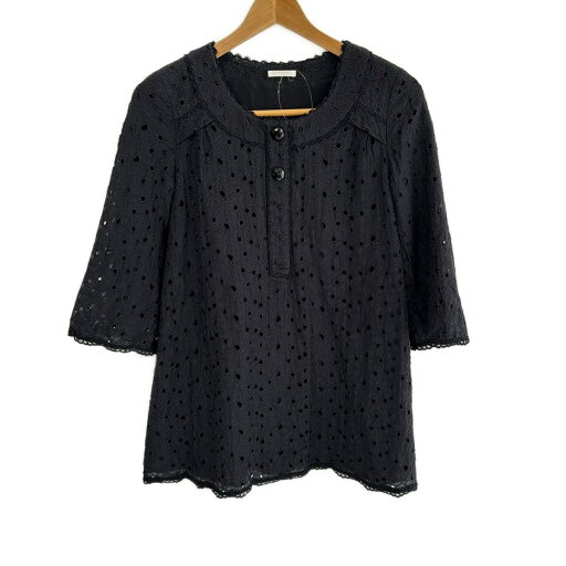 【中古】TO BE CHIC(トゥービーシック) チュニック 七分袖/レース ダークネイビー 【中古】TO BE CHIC(トゥービーシック) チュニック 七分袖/レース ダークネイビー