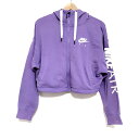 【中古】NIKE(ナイキ) パーカー 長袖/ジップアップ ライトパープル×アイボリー