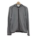 【中古】theory(セオリー) パーカー 長袖/ジップアップ 黒×白