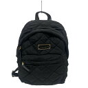 【中古】MARC JACOBS(マークジェイコブス) クロスビーキルトバックパック リュックサック キルティング 黒