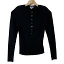 【中古】FOXEY(フォクシー) 長袖カットソー 肩パッド ダークネイビー ウール(4)