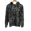 【中古】Lacoste(ラコステ) パーカー 長袖/L!VE 黒×白