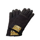 【中古】Sermoneta gloves(セルモネータグローブス) 手袋 ダークブラウン×ゴールド レザー