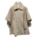 【中古】Max Mara(マックスマーラ) テディベア ケープ ポンチョ アルパカ/ウール/秋/冬 ライトピンク ウール、アルパカ