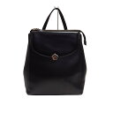 【中古】MARY QUANT(マリークワント) リュックサック フラワー(花) 黒