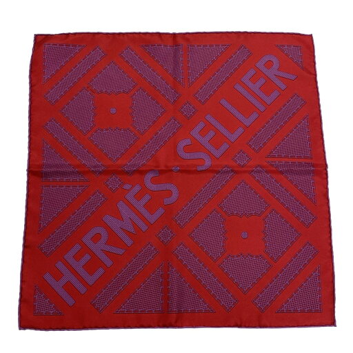 【中古】HERMES(エルメス) プチカレ スカーフ SELLIER レッド×パープル 【中古】HERMES(エルメス) プチカレ スカーフ SELLIER レッド×パープル