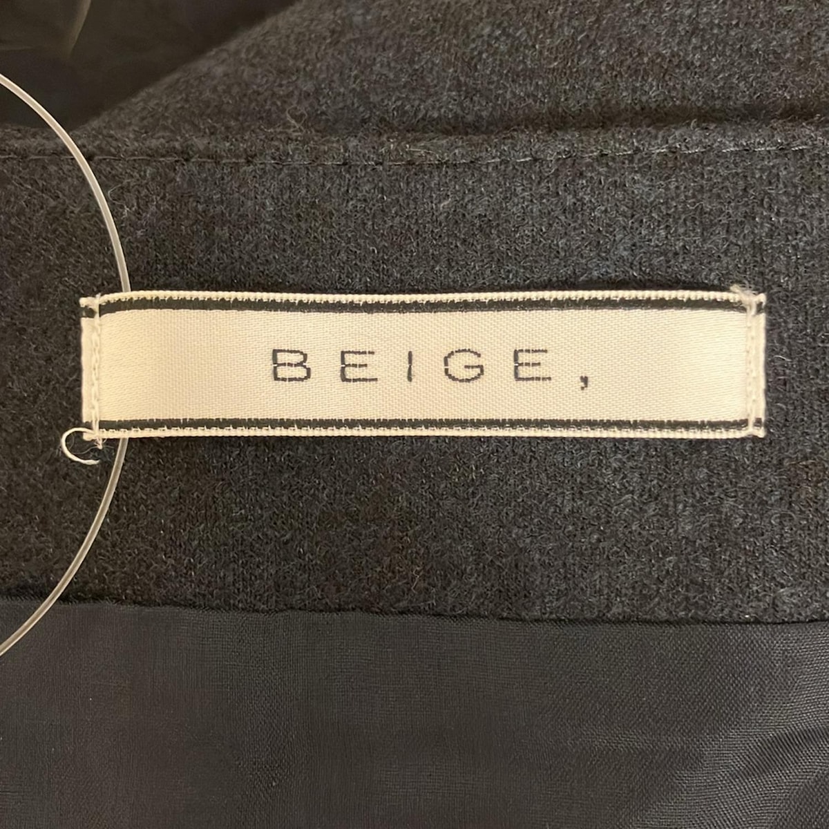 【中古】BEIGE(ベイジ) スカート ひざ丈/ウール/ナイロン ダークネイビー