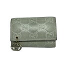 【中古】GUCCI(グッチ) GGピアス キーケース 6連フック/型押し加工 アイボリー レザー