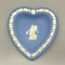 【中古】WEDG WOOD(ウェッジウッド) ジャスパー 小物入れ 小物入れ/ハート ライトブルー×白