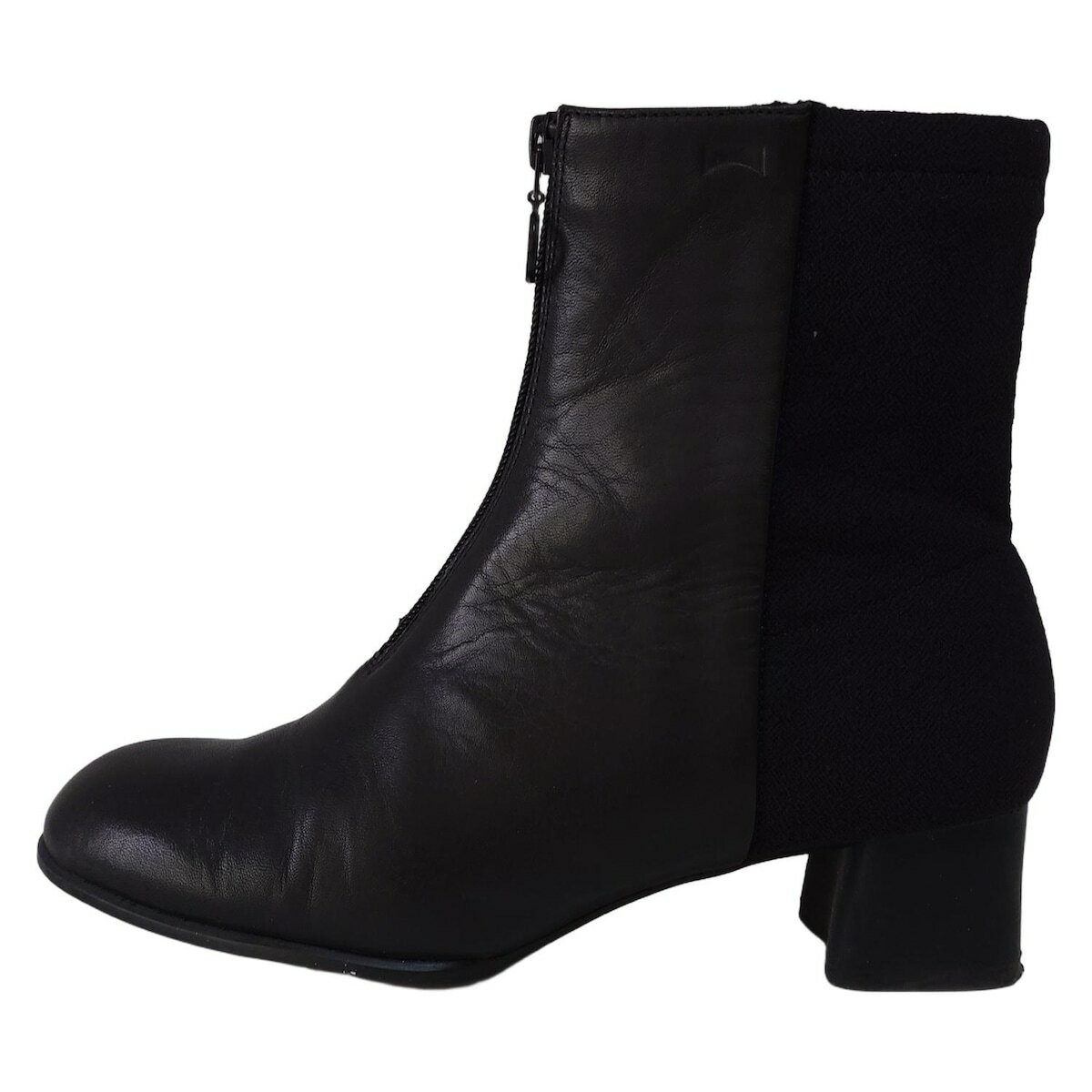 【中古】CAMPER(カンペール) ショートブーツ 黒 レザー