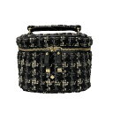 【中古】TOCCA(トッカ) バニティバッグ 黒×白×ライトグレー