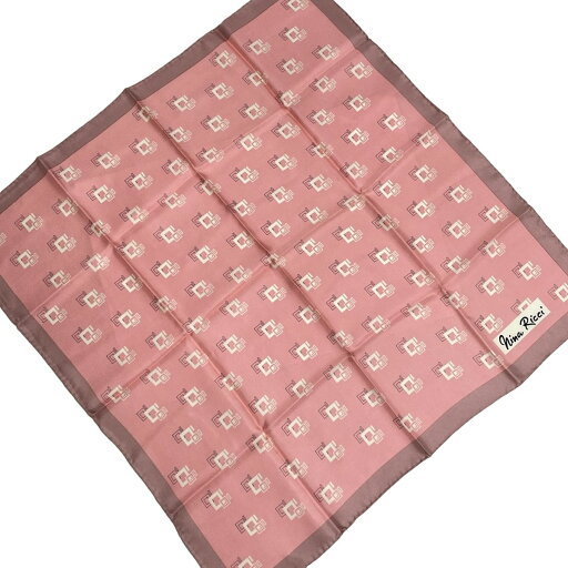 【中古】NINARICCI(ニナリッチ) スカーフ ピンク×白 【中古】NINARICCI(ニナリッチ) スカーフ ピンク×白