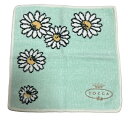 【中古】TOCCA(トッカ) ハンカチ 花柄 ライトグリーン×白×マルチ