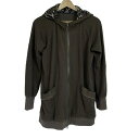 【中古】BALMAIN(バルマン) パーカー 長袖/豹柄/ラインストーン カーキ