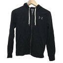 【中古】UNDER ARMOUR(アンダーアーマー) パーカー 長袖/ジップアップ 黒×グレー