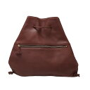 【中古】MargaretHowell(マーガレットハウエル) リュックサック ダークブラウン レザー(4)