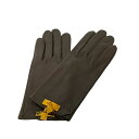 【中古】HERMES(エルメス) 手袋 ケリーチャーム ダークブラウン レザー