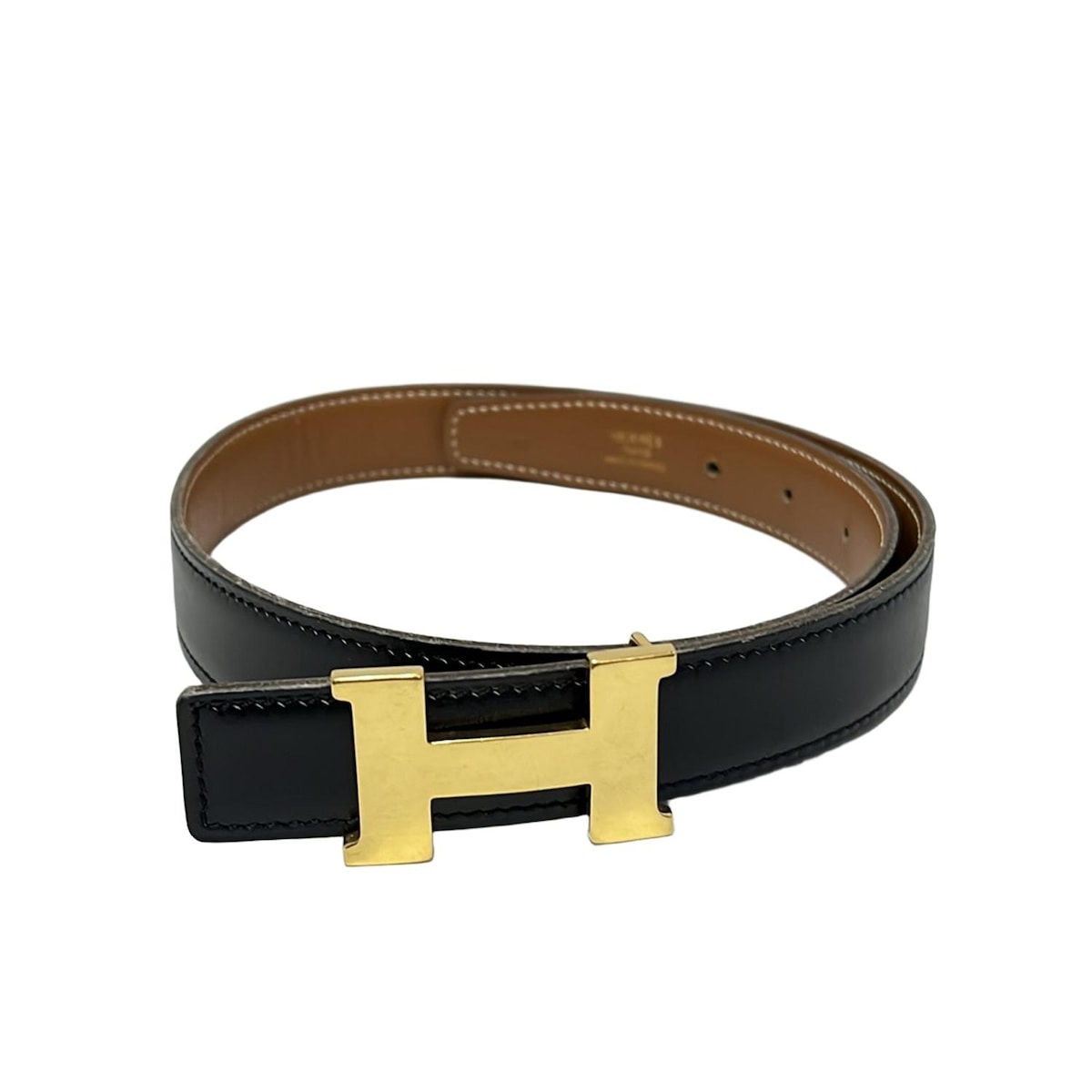 【新着】【中古】HERMES(エルメス) Hベルト ベルト 黒