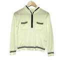 【中古】Leilian(レリアン) パーカー 長袖/ニット アイボリー×黒