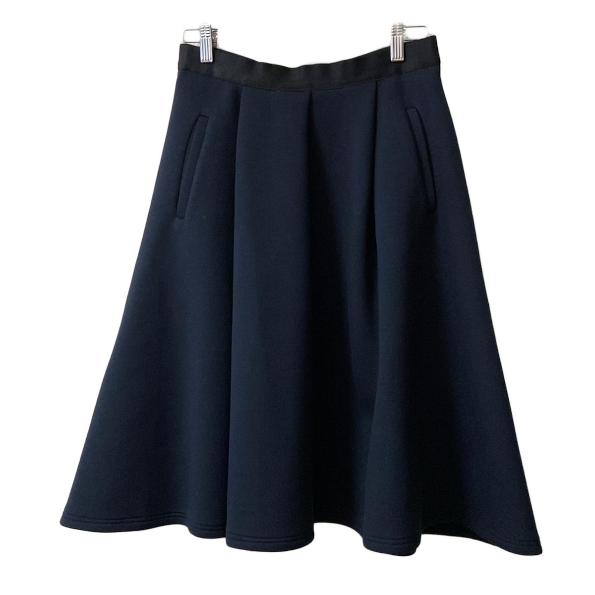 【新着】【中古】M'S GRACY(エムズグレイシー) ロングスカート ダークネイビー×黒