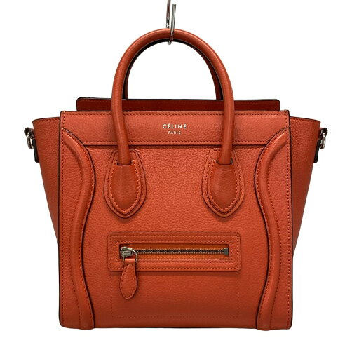 【新着】【中古】CELINE(セリーヌ) ラゲージナノショッパー ハンドバッグ レッド 【新着】【中古】CELINE(セリーヌ) ラゲージナノショッパー ハンドバッグ レッド