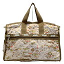【中古】LESPORTSAC(レスポートサック) ボストンバッグ 本体ロックなし ベージュ×ブラウン×マルチ
