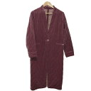 【中古】kei shirahata(ケイ シラハタ) コート 長袖/ベロア/中綿/キルティング/秋/冬 ボルドー(4)