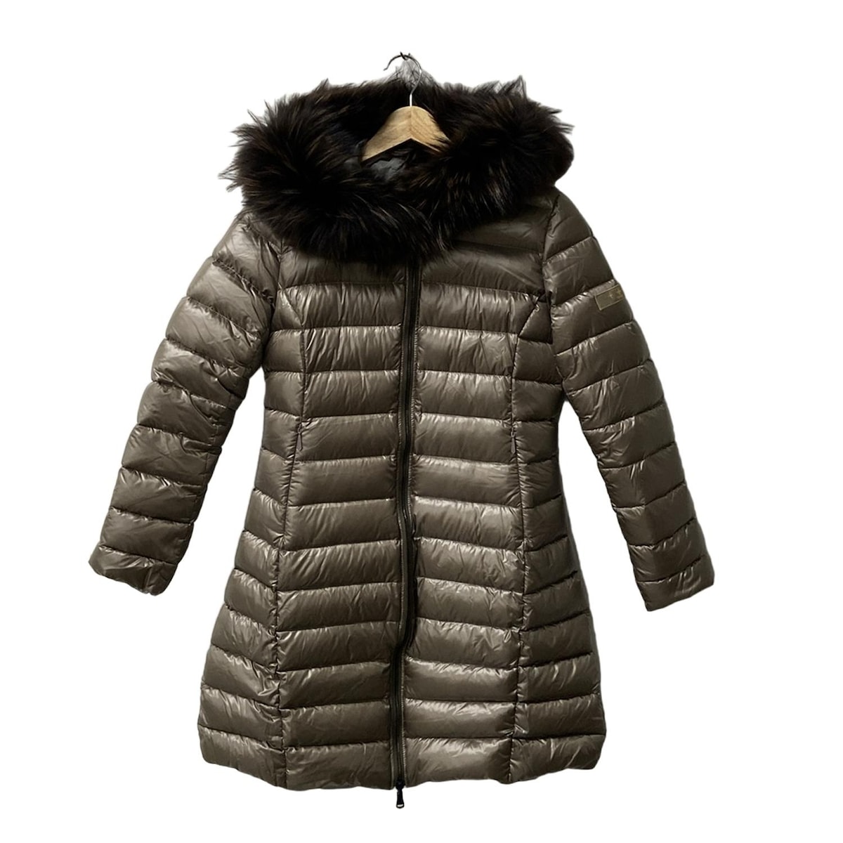 【中古】TATRAS(タトラス) ダウンコート 長袖/ポーランドラクーン/リバーシブル/ジップアップ/冬 グレー