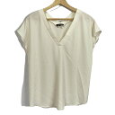 【中古】theory(セオリー) 半袖カットソー Vネック アイボリー(4)