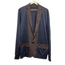 【中古】kolor(カラー) カーディガン 長袖 ダークグレー×ダークブラウン