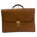 【中古】COACH(コーチ) ビジネスバッグ 本体ロックナンバー ブラウン レザー