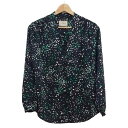 【中古】UNITED ARROWS(ユナイテッドアローズ) 長袖シャツブラウス ダークネイビー×グリーン×黒(4)