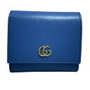 【中古】GUCCI(グッチ) GGマーモント,ダブルG ウォレット ピンク インテリア 2つ折り財布 JAPAN EXCLUSIVE ライトパープル レザー(4)
