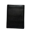 【中古】COACH(コーチ) 小物入れ パスポートケース 黒 レザー